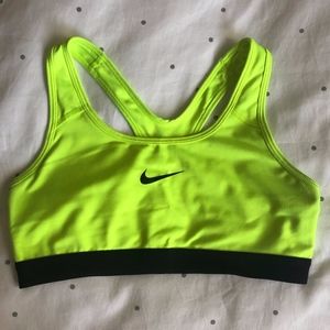 Nike Dri-Fit Neon Yellow Sports Bra